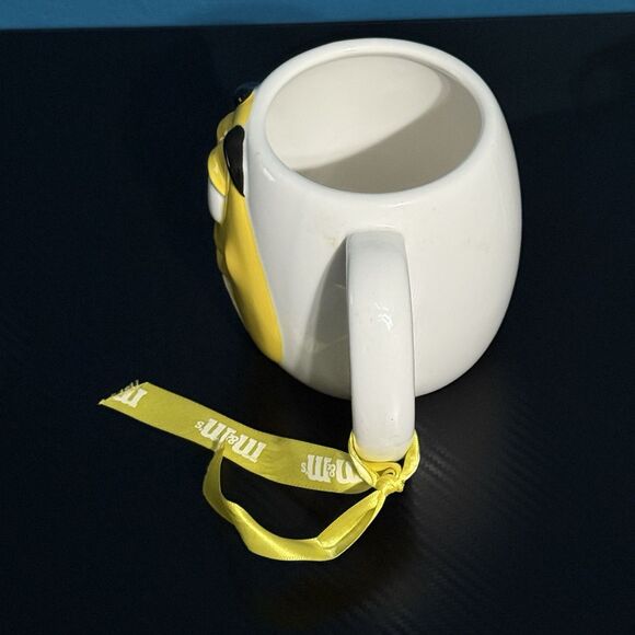 M&M's Large Yellow Coffee Cup Mug w/ Yellow Bow by Galerie - Vintage 2003 - Picture 2 of 8